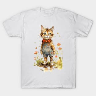 Cat with flower T-Shirt